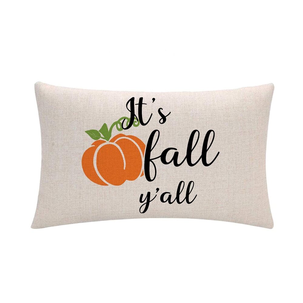 5439 Set of 2 It’s Fall Yall Throw Pillow Covers Autumn Harvest Hello - Picture 3 of 6